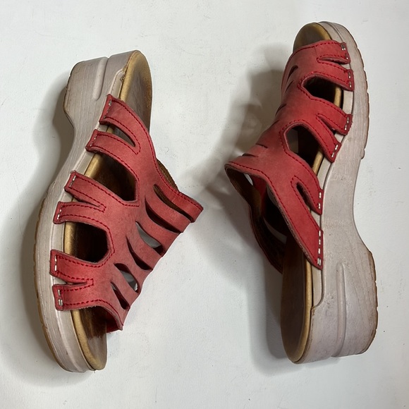 Dansko Strappy Slide Slip On Leather Mule Clogs - Picture 3 of 6